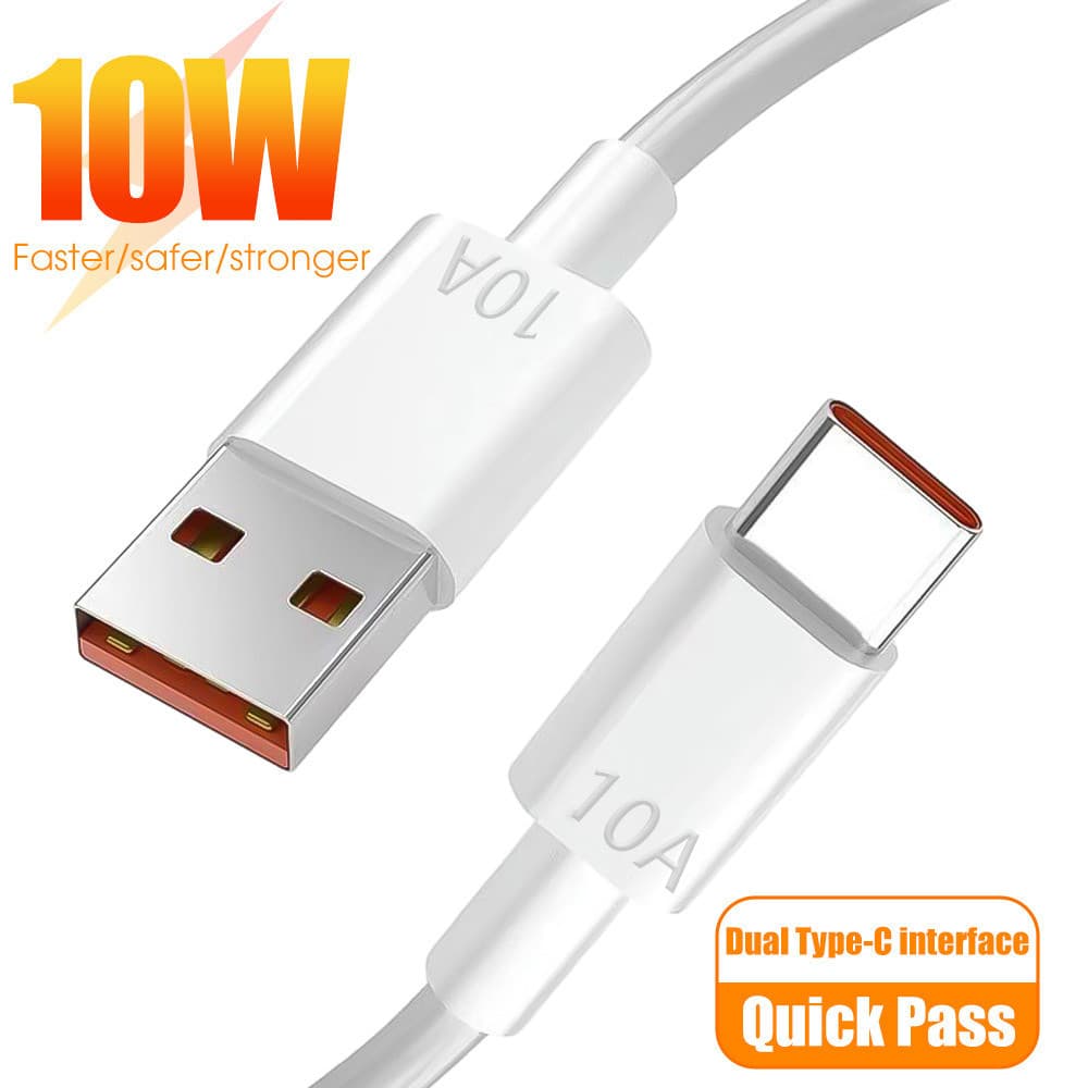 10a Super-Fast Charing Type-C Data Wire - สายชาร์จด่วนแบบพกพาที่ทนทาน - อุปกรณ์เสริมโทรศัพท์ รูปที่ 9