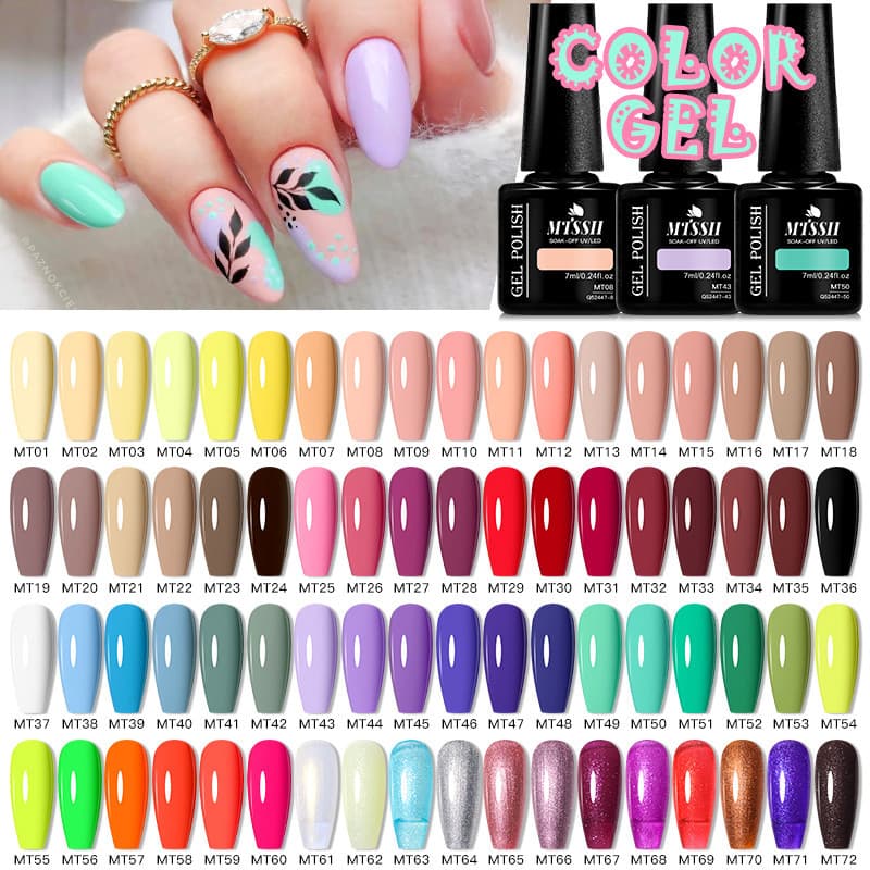 MTSSII สีเจลโปแลนด ์ กึ ่ งถาวร UV เคลือบเงาเล ็ บ Soak Off เจลเล ็ บกาวติดทนนาน 7ml รูปที่ 2