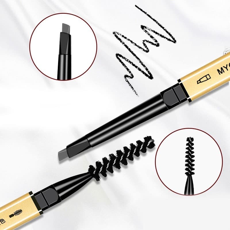 ขายร้อนราคาส่งถูกที่สุด!ดินสอเขียนคิ้วกันน้ำ 2 in 1 หัวเรียวเล็ก มีแปรงปัดคิ้วในตัว ติดทนนาน สีน้ำตาลเข้มธรรมชาติ รูปที่ 5