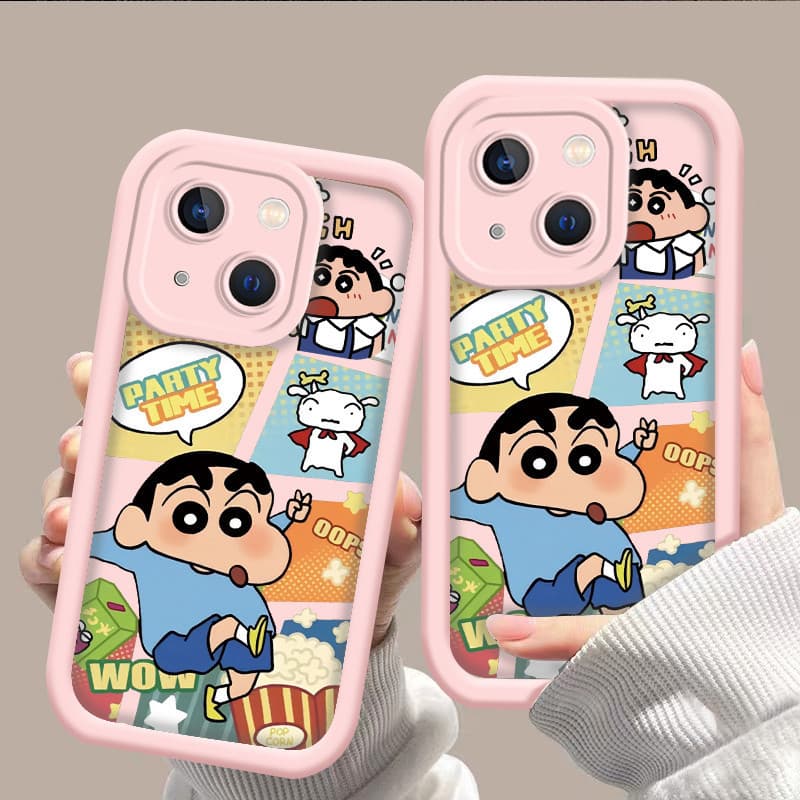 COD-ในไทยเคสน่ารัก นำไปใช้กับ IPhone 11 XR 7 8 Plus 15 14 13 12 Pro MAX X XS MAX SE TPU เคสโทรศัพท์มือถือครยอนชินจังกิ รูปที่ 4