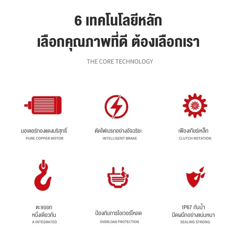 รอกไฟฟ้า12v แรงดึงแนวนอน 1814kg ส่วนใหญ่ใช้สำหรับรถ ใช้งานง่าย กันน้ำ กันน้ำมัน และทนทานมาก มอเตอร์ทองแดงบริ รูปที่ 4