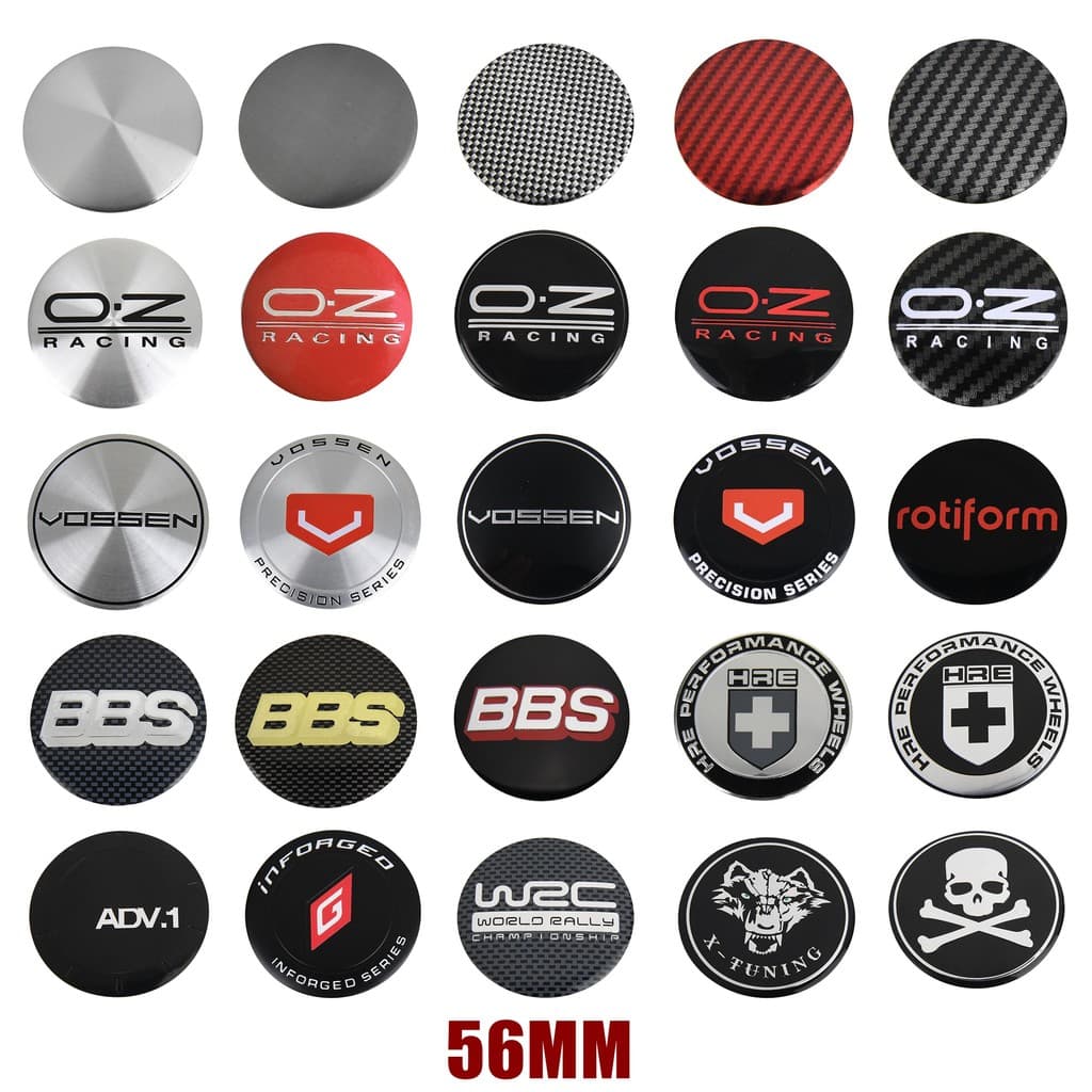 4ตัว อลูมิเนียม 56มม สติ๊กเกอร์ฝาปิดดุมล้อ VOSSEN HRE INFORGED ฝาครอบดุมล้อ สติ๊กเกอร์ OZ ADV.1 WRC ขอบ โลโก้ สติกเกอร์ฝาดุมล้อ X-TUNING รูปที่ 1