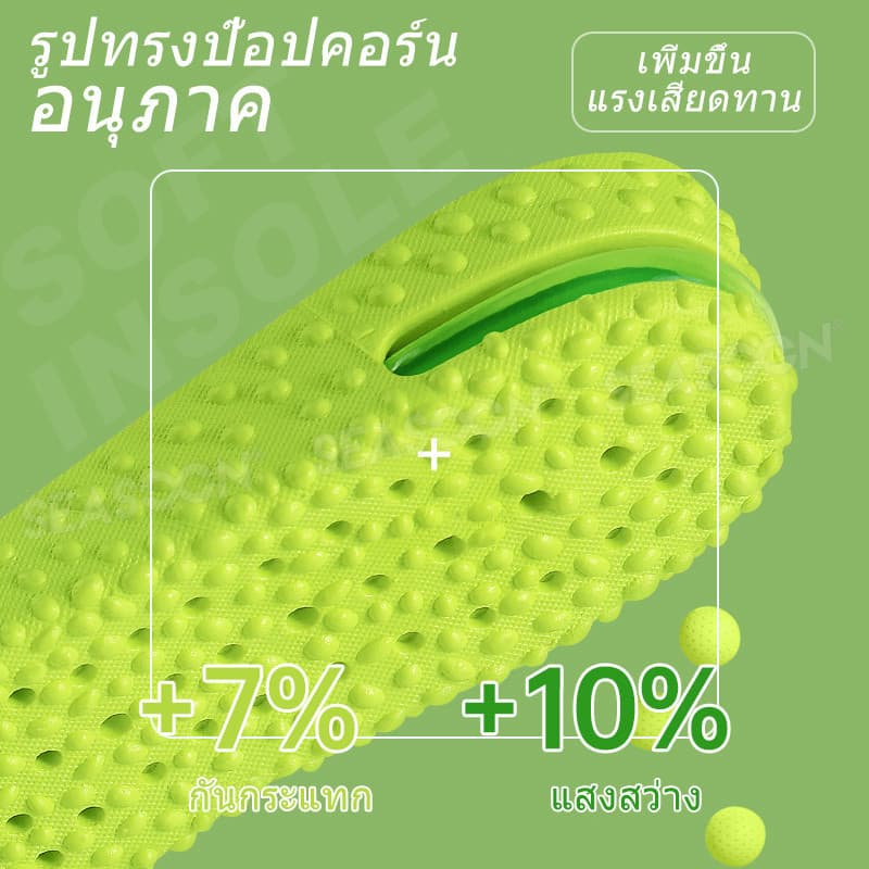 เบาะลมเพิ่มความสูงสีเขียวดูดซับแรงกระแทกพื้นรองเท้าเพิ่มความสูงสำหรับผู้ชายและผู้หญิง 1.5/2.5/3 ซม. รูปที่ 9