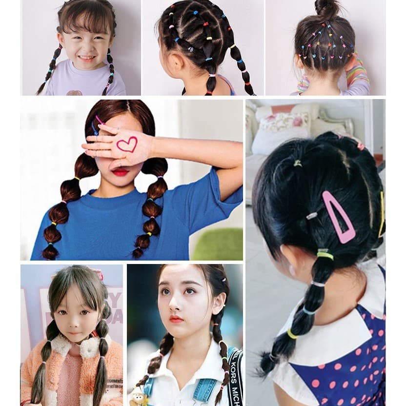 ชุดผมหางม ้ าสีสันสดใสสําหรับเด ็ ก 1,000 ชิ ้ น รูปที่ 4
