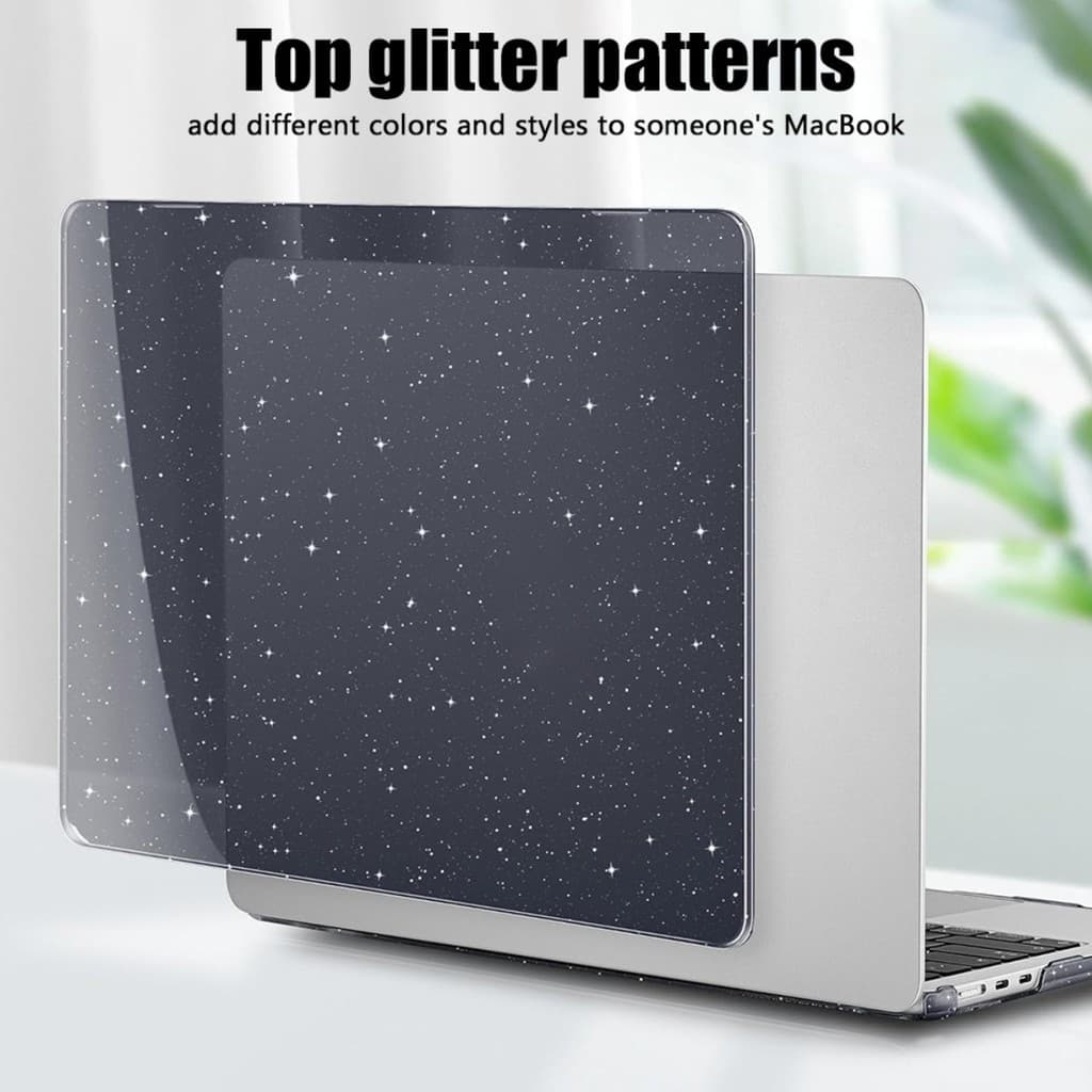 เคสแมคบุ๊ค สำหรับ Macbook Air 13 A2179 A2337 Pro 13 A2338 air 13.6 M2 A3113 A2681 M4 A3240 มีกลิตเตอร์ เคสคอมพิวเตอร์ใส รูปที่ 2