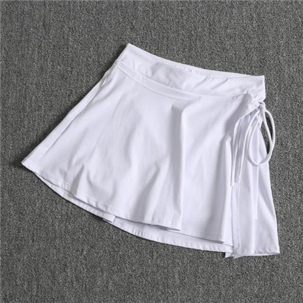 Trendyzone กระโปรงสั้น PVA สีพื้น สําหรับออกกําลังกาย เล่นโยคะ รูปที่ 8