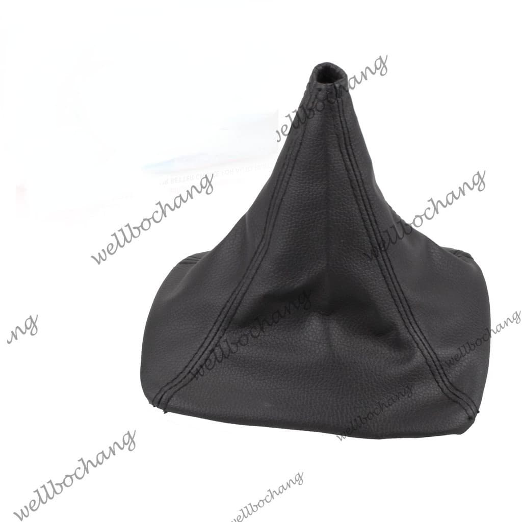 1pcs toyota Hilux Vigo toyota Fortuner toyota innova Low Gear Leather Shift Knob Boot Cover สีดํา 2005 2006 2007 2008 2009 2010 2011 2012 2013 2014 2015 รูปที่ 1