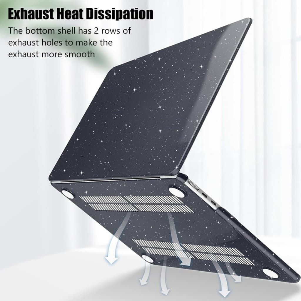 เคสแมคบุ๊ค สำหรับ Macbook Air 13 A2179 A2337 Pro 13 A2338 air 13.6 M2 A3113 A2681 M4 A3240 มีกลิตเตอร์ เคสคอมพิวเตอร์ใส รูปที่ 3