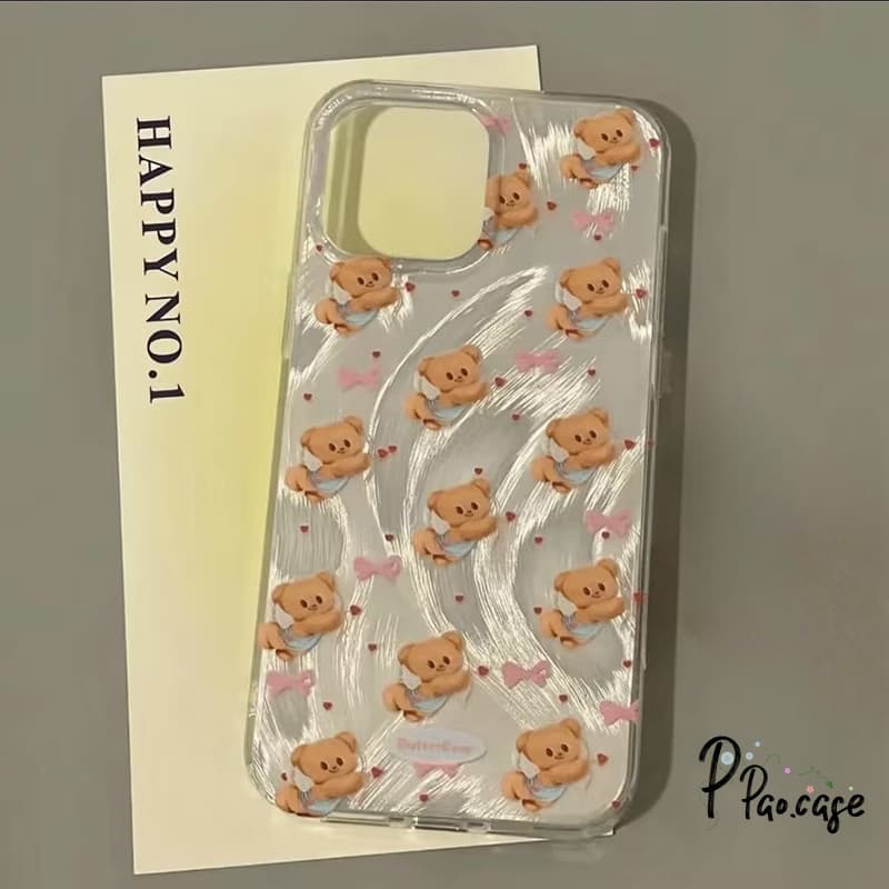 เคส สำหรับ IPhone 11 16 14 13 12 15 Pro Max XR 6 7 16 6S 8 Max X XS Plus SE 2020 เคสเส้นด้ายขนนกเทวดาเนยน่ารักสร้างสรรค์ รูปที่ 4