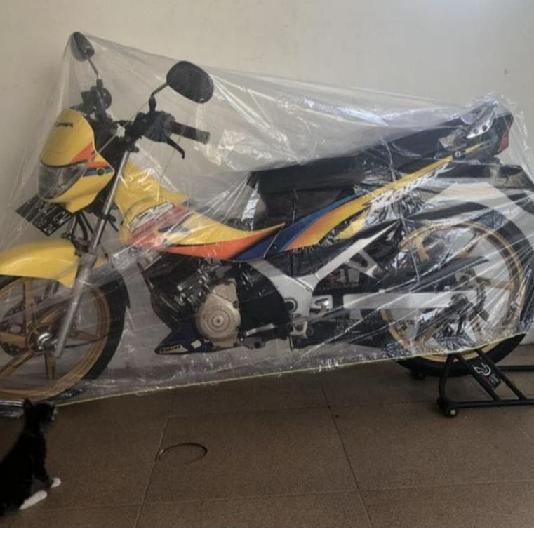 ผ้าคลุมรถมอไซ ถุงคลุมรถมอไซ หนาเหนียวทนทาน ยางยืดรัดรอบกันปลิว ที่คลุมรถมอเตอไซ ผ้าคลุมรถมอเตอร์ไซค์ ผ้าคลุมมอเตอไซ รูปที่ 9