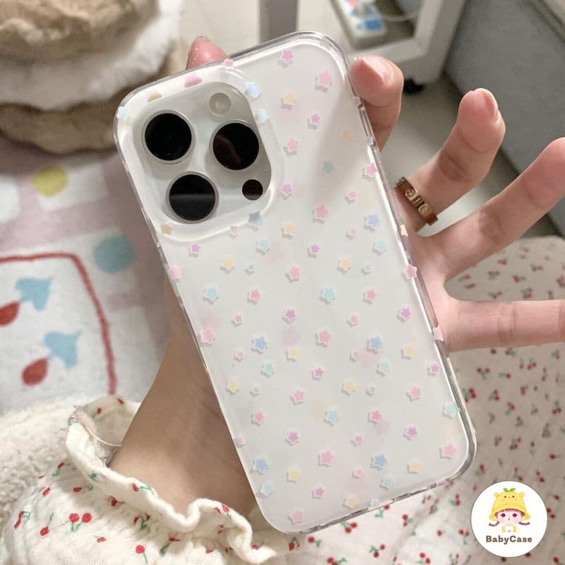 เคส Samsung A14 A05S A06 A05 A15 A12 A13 A03 A04 A23 A51 A50 A53 A33 A54 A34 A24 A32 A20 A04 A30 ปกอ่อนดาวสดสีสันสดใส รูปที่ 1