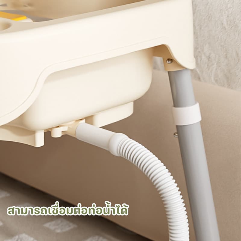 นอนไว้สบาย ถาดซักผม อ่างสระผมผู้ป่วย สำหรับผู้สูงอายุ สำหรับสระผม พร้อมท่อระบายน้ำ รูปที่ 9