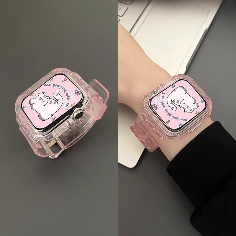 Clear Band + เคสสําหรับ Huawei Watch Fit 5 Fit 4 อุปกรณ์เสริมสายรัดโปร่งใสนุ่มเปลี่ยนสายนาฬิกาสําหรับ Huawei Watch fit3 Band รูปที่ 8