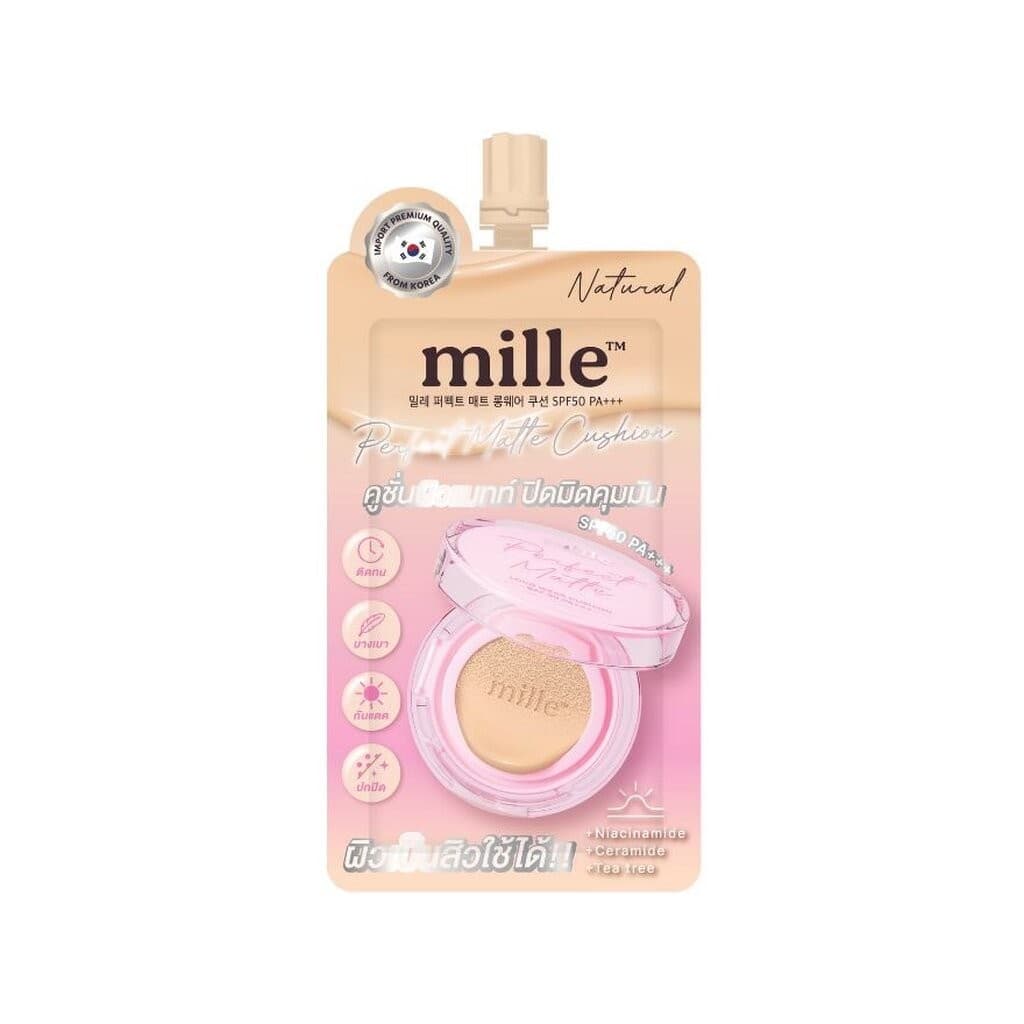 Mille มิลเล่ เพอร์เฟค แมทท์ ลอง แวร์ คุชชั่น SPF50 PA+++ 6ก. 02 เนเชอรัล รูปที่ 3