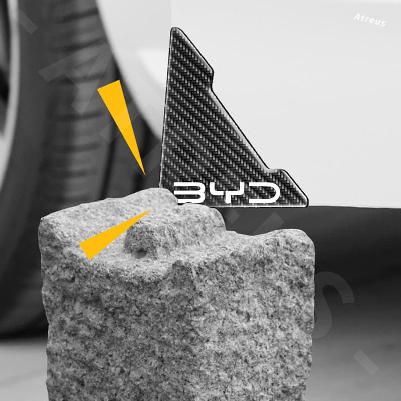 2/4ชิ้น BYD ซิลิโคนกันกระแทกมุมประตูรถ คาร์บอนไฟเบอร์ ยางกันกระแทก ป้องกันการชนมุมประตูรถยนต์ ซิลิโคนกันมุมประตูรถ สำหรับ BYD Atto 3 Yuan plus Song Plus Dolphin Mini Seal U Han EV รูปที่ 5