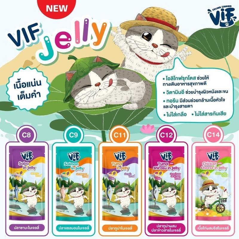 VIF Felina Canino อาหารเปียกแมววิฟ อาหารแมว ครบสูตร ขนาด 75 กรัม รูปที่ 6
