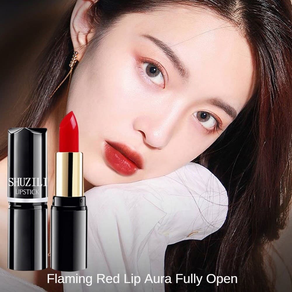 ลิปสติกแท่งกลม Shuzili 12 สี เครื่องสำอางให้ความชุ่มชื้น กันน้ำ ง่ายต่อการระบายสี รูปที่ 4