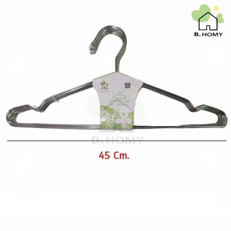 ไม้แขวนเสื้อสแตนเลส 304 คุณภาพดี แข็งแรงทนทาน ไม่เป็นสนิม แขวนกางเกง เสื้อผ้าขนหนู ไม้แขวนเสื้อรุ่นใหม่ รูปที่ 4