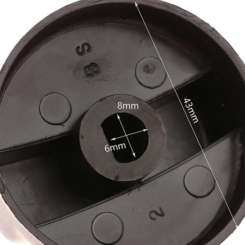 GSFMLO 1/2/5Pcs เตาแก๊สปุ่มควบคุม, 8 มม.พลาสติก Handle Hub ลูกบิด, ทั่วไปสําหรับ Benchtop Burner Range เตาอบเปลี่ยนปุ่มสวิทช์ รูปที่ 5