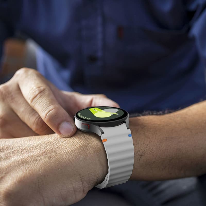 เหมาะสำหรับSamsung Galaxy Watch 7 6 5 4 classicWatch 5 pro สายนาฬิกาซิลิโคน 40mm/44mm สายนาฬิกาใหม่ล่าสุด กันน้ำและทนทาน รูปที่ 4