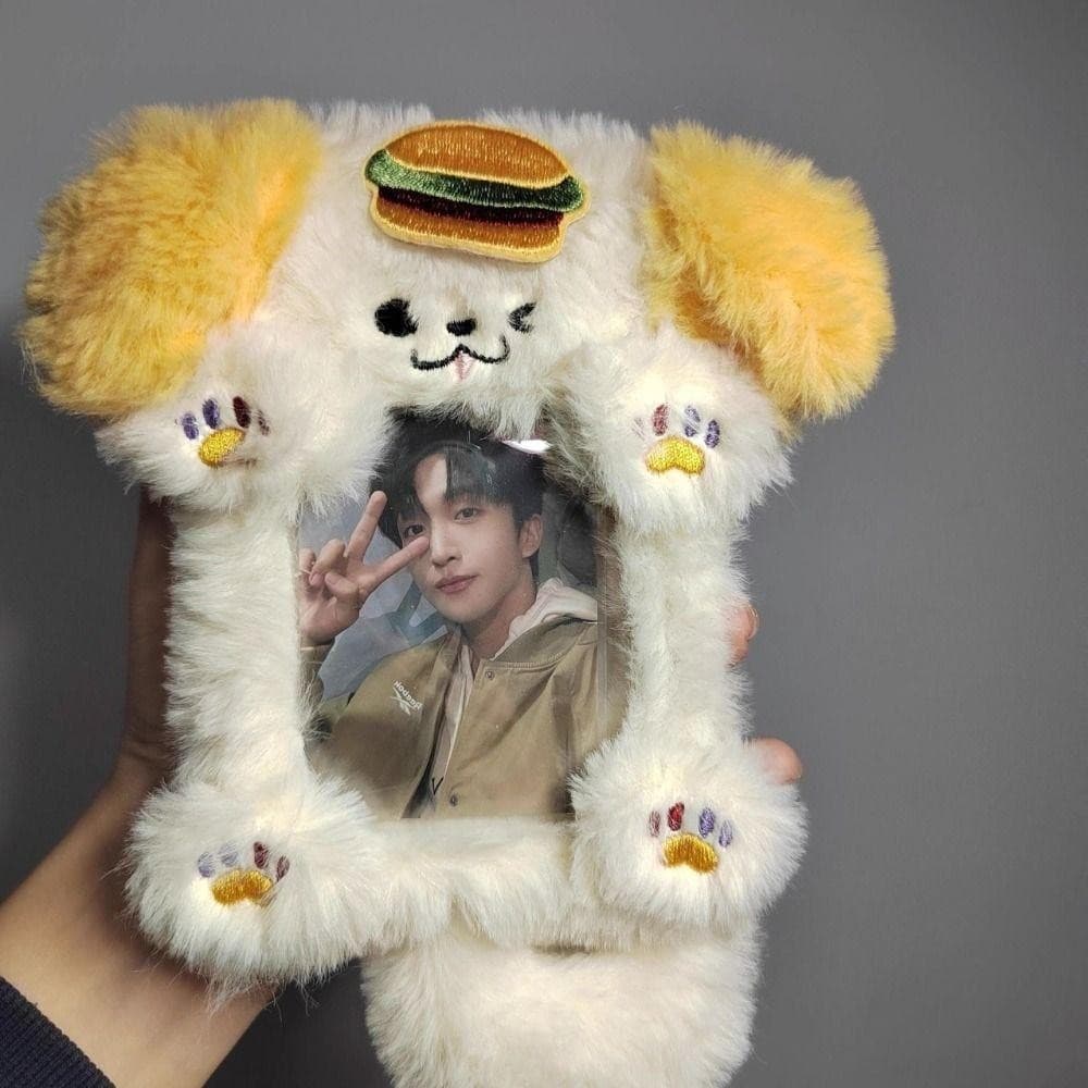 ไอดาฟี2 การ์ดรูปถ่าย ,ตุ๊กตากระต่าย/สุนัข/แมวผู้ถือบัตรภาพถ่าย,คุณภาพสูงกระต่ายหูใหญ่/ชายแดน คอลลีมัลติฟังก์ชั่ไอดอลภาพฝาครอบป้องกันนัก รูปที่ 4