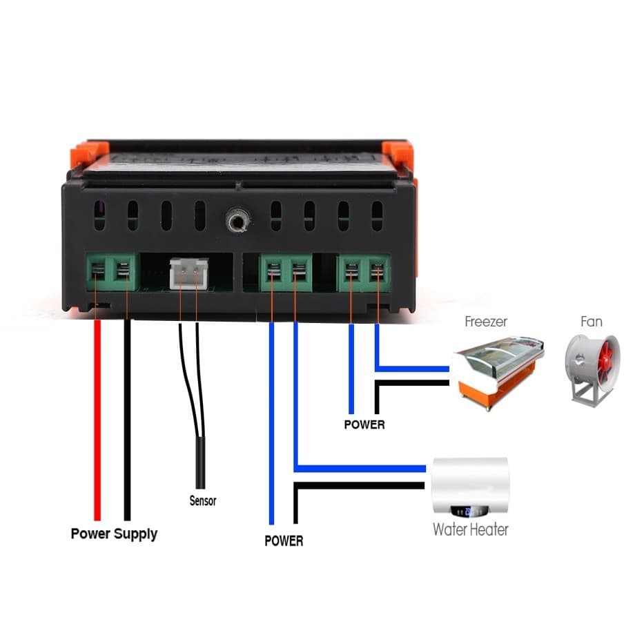 STC-1000 AC 110-220Vเครื่องควบคุมอุณหภูมิ เครื่องวัดอุณหภูมิ ตัวควบคุมอุณหภูมิ ต่ำ-สูง หน้าจอดิจิตอล วัดอุณหภูมิ ควบคุ รูปที่ 4