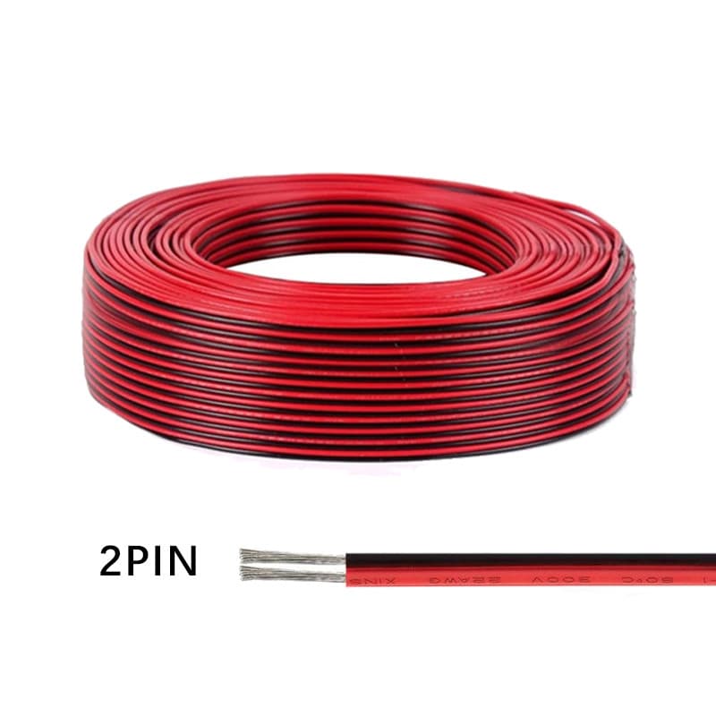 5 M/10 M 22AWG LED Strip Connector 2pin/3pin/4pin/5pin/6pin สายไฟสําหรับ WS2812B WS2811 5050 2835 5730 LED Strip Light รูปที่ 3