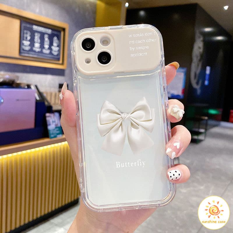กระจกแต่งหน้า การ์ตูน น่ารัก แต่กลัวหมา ไอโฟน11 For iPhone 11 12 13 14 15Pro MAX X XS XR XS 6 7 8Plus SE2020 เคสโทรศัพท์ รูปที่ 2