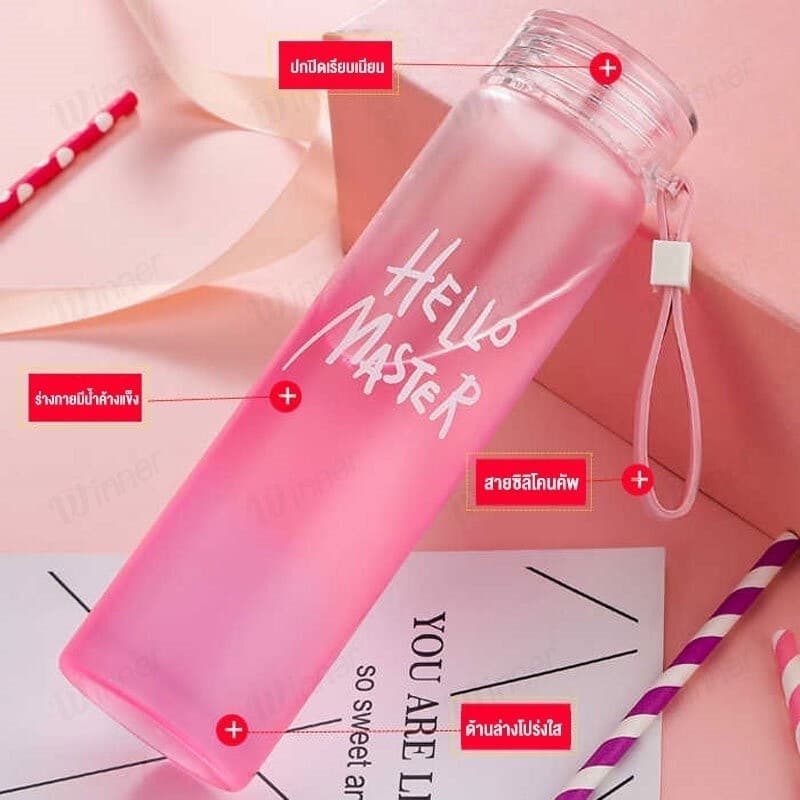 ทำจากวัสดุPET/ กระบอกน้ำพลาสติก กระบอกน้ำดื่มBOTTLEแบบหนา 480ml รูปที่ 5