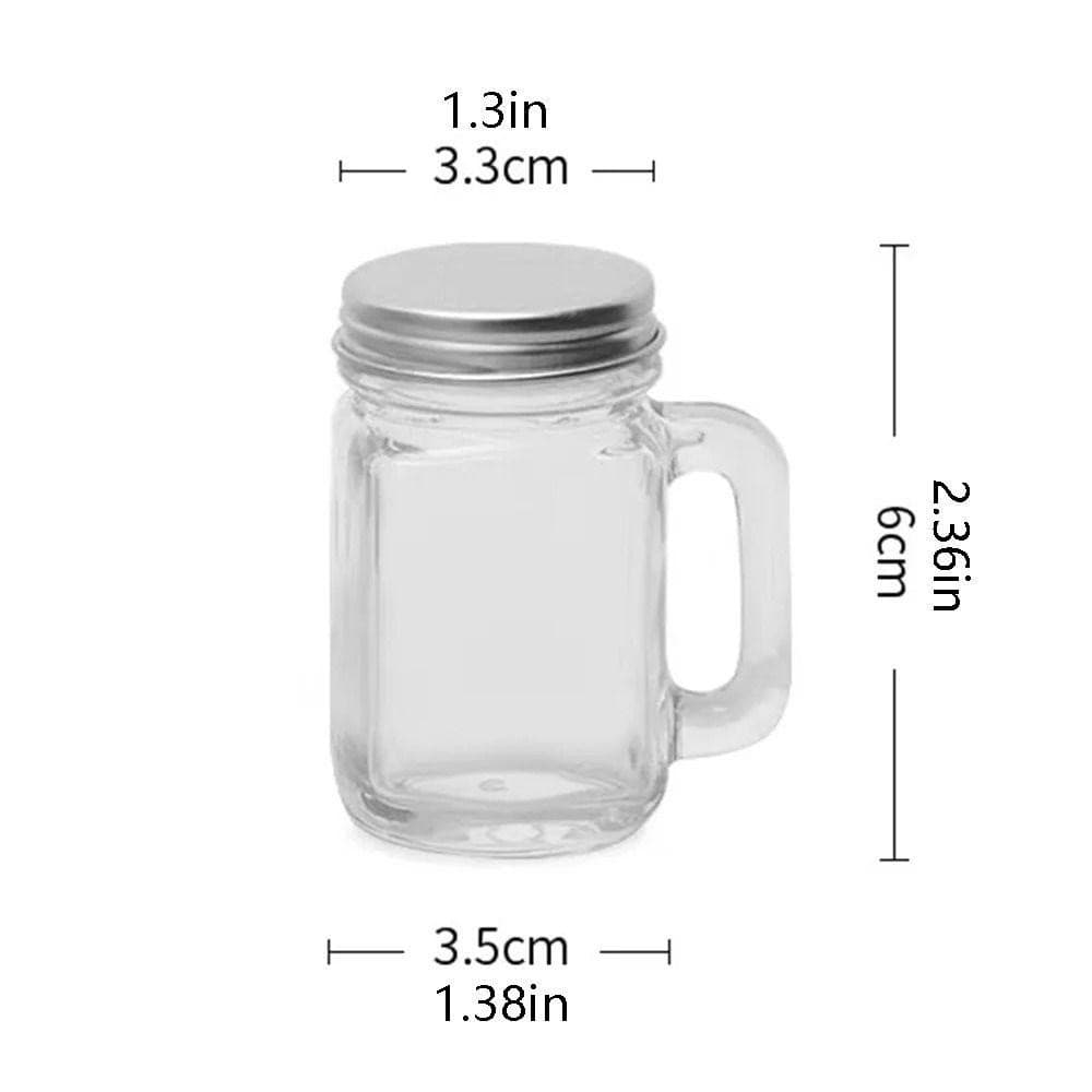 AUBREY1 ขวดแก้วปิดผนึก 5 ชิ้น, น่ารัก 35 มล. Mini Mason Jar, ถังเก็บพร้อมฝาปิดแบบพกพา Leakproof Coffee Concentrate ขวดกาแฟ รูปที่ 2
