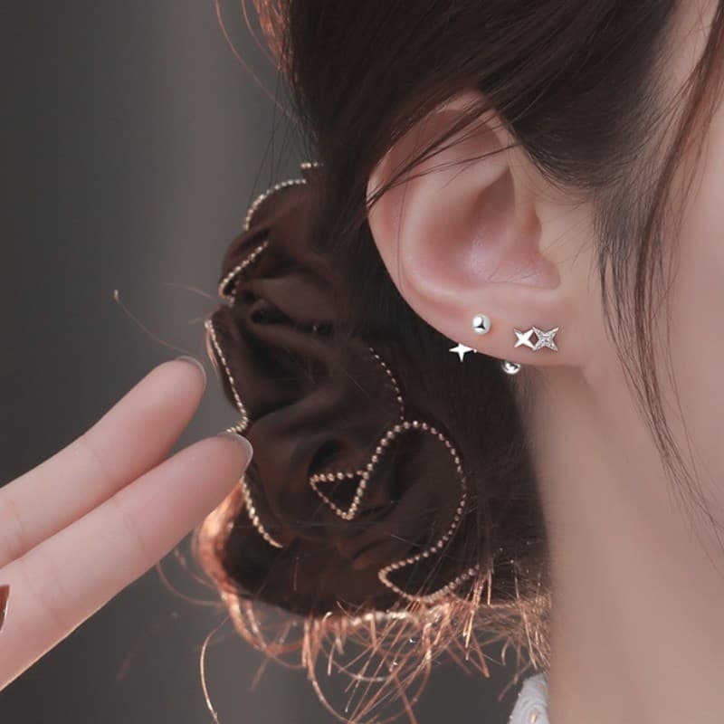 925 เงินสกรูหัวเข ็ มขัดต ่ างหูผู ้ หญิงเพทายสตั ๊ ด Simple Mini ต ่ างหูอุปกรณ ์ เสริมของขวัญ รูปที่ 6