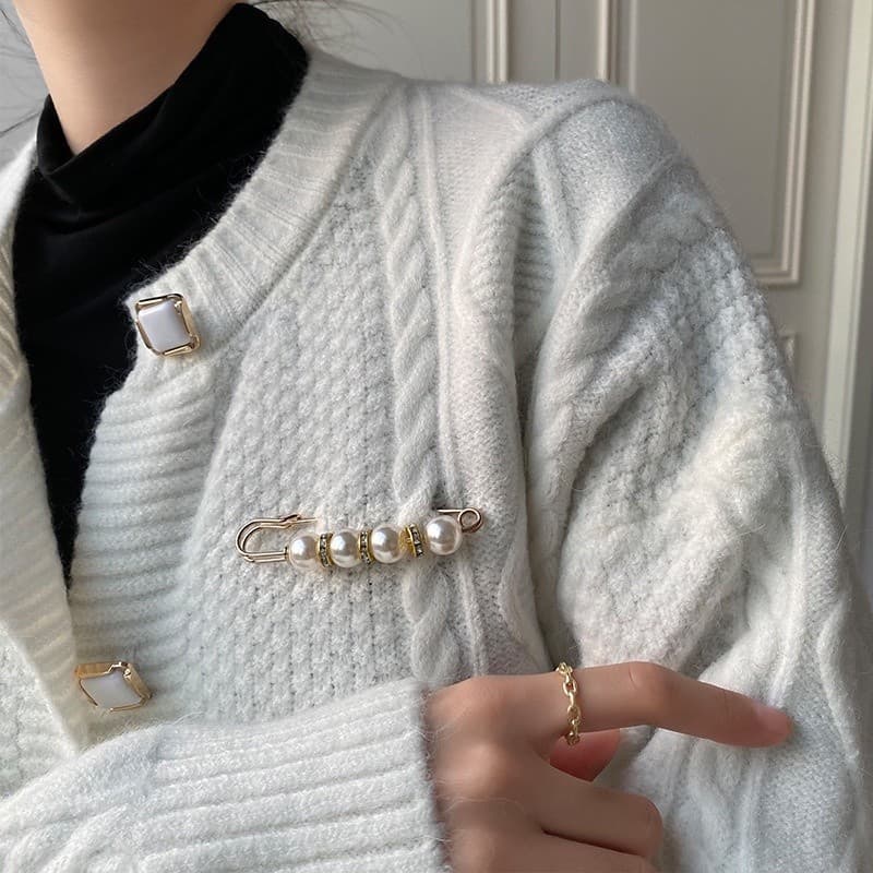 ใหม่ที่สวยงามเข็มกลัดอัลลอยด์ตกแต่งมุกเทียม rhinestones แฟชั่นเครื่องประดับปรับรอบเอว G2733 รูปที่ 3
