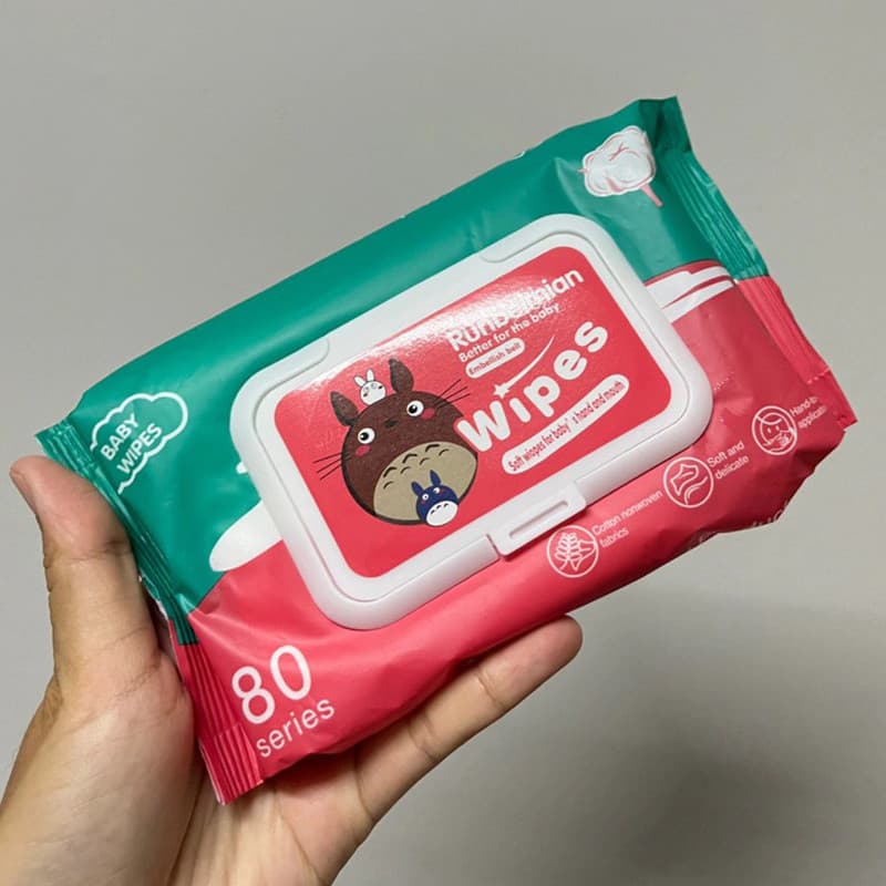 YTL ทิชชูเปียก ทิชชู่เปียกของเด็ก กระดาษเปียก Baby Wipes ผ้านุ่มชุ่มชื่น 1ห่อ80แผ่น รุ่น รูปที่ 8
