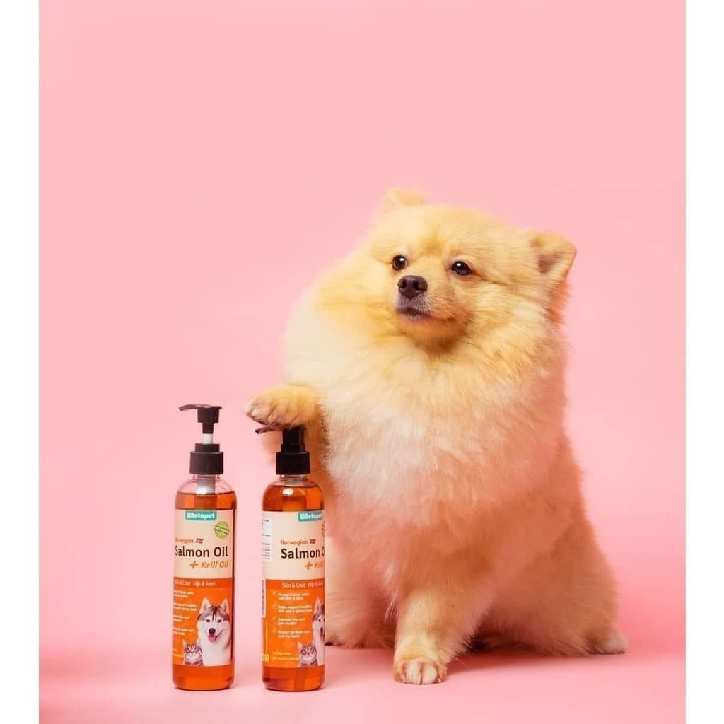 น้ำมันปลาแซลม่อนผสมคริลล์ออย Betapet Salmon oil for pet บำรุงขน ช่วยให้ขนนุ่ม สวย จากธรรมชาติ สำหรับหมาแมว รูปที่ 5
