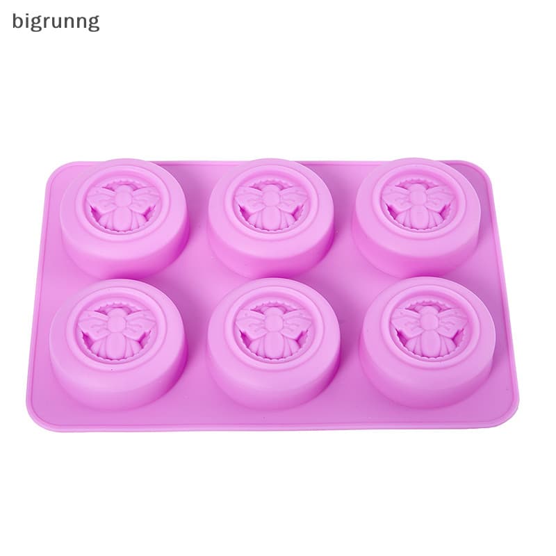 Bigrunng ซิลิโคน 6 Cavities สบู่ Mould Bee Shape Fondant แม่พิมพ์เค้กเบเกอรี่อุปกรณ์เสริม SG รูปที่ 6