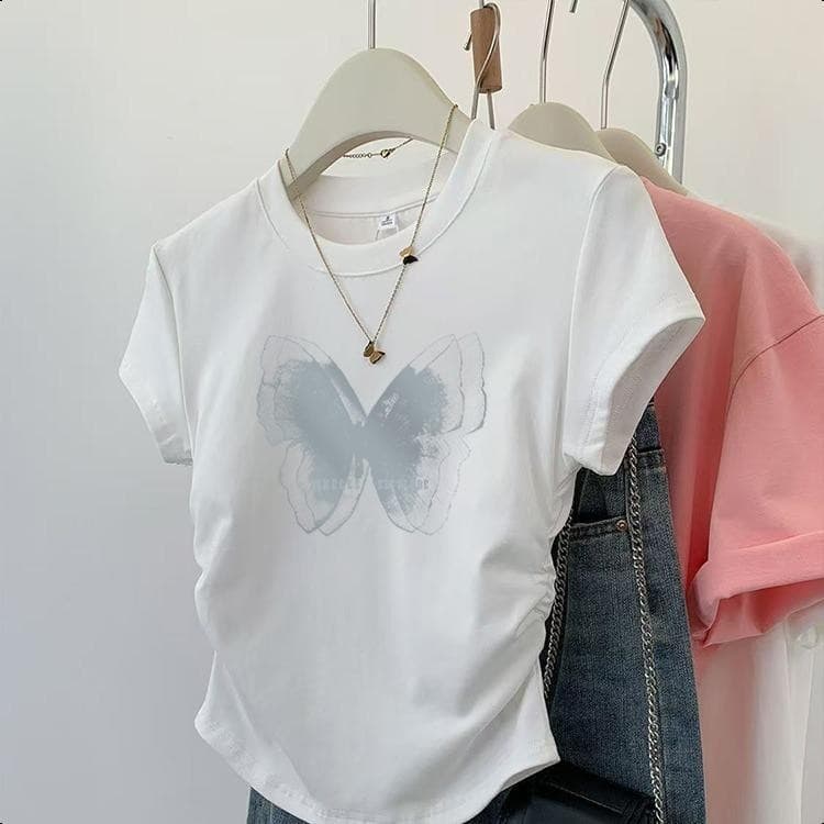 มีหลายไซซ์ให้เลือกเสื้อยืดครอป เสื้อผ้าแฟชั่นสวยๆ เสื้อยืดสวยๆผู้หญิง เสื้อครอปเข้ารูป รัดรูป เสื้อสาวอวบ คุณผู้หญิง รูปที่ 7