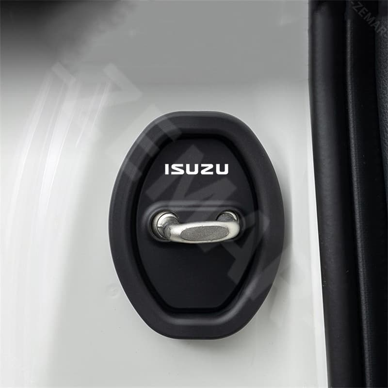 4 ชิ้น ISUZU ซิลิโคนรถประตูล็อคป้องกันประตูล็อคโช้คอัพเงียบอุปกรณ์เสริมสําหรับ ISUZU Panther Elf Traga Dmax Mux Trooper MU7 TFR Crosswind Panther Sportivo รูปที่ 3