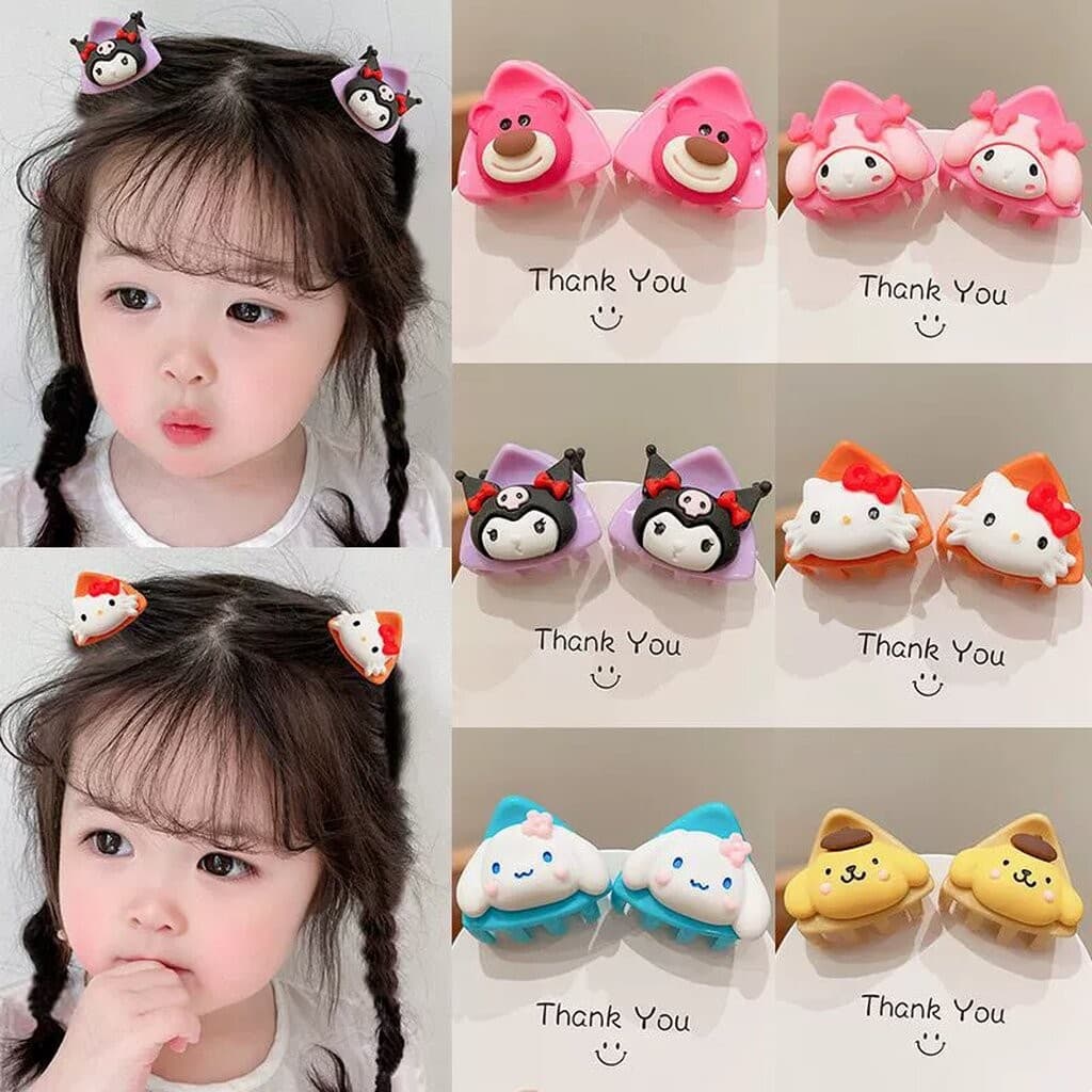 บ้านพลูกิ๊บติดผม หูแมว 2 ชิ้น สีสดใส น่ารัก กิ๊บเด็ก รูปที่ 1
