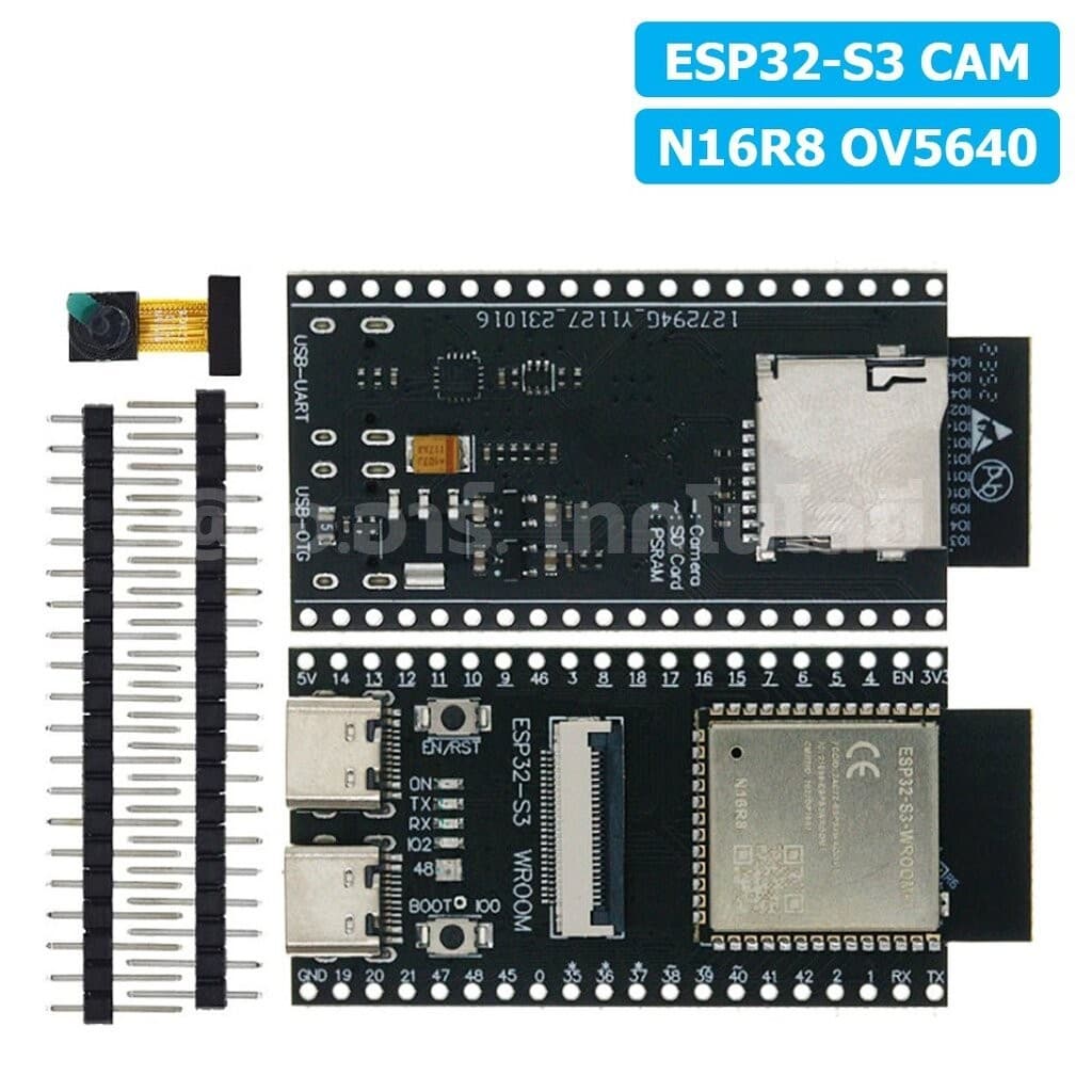 บอร์ด ESP32-S3 CAM N16R8 OV2640/OV5640 Expressif ESP32-S3 WROOM WiFi+Bluetooth Board ESP-32-S3 Camera โมดูลกล้อง รูปที่ 6
