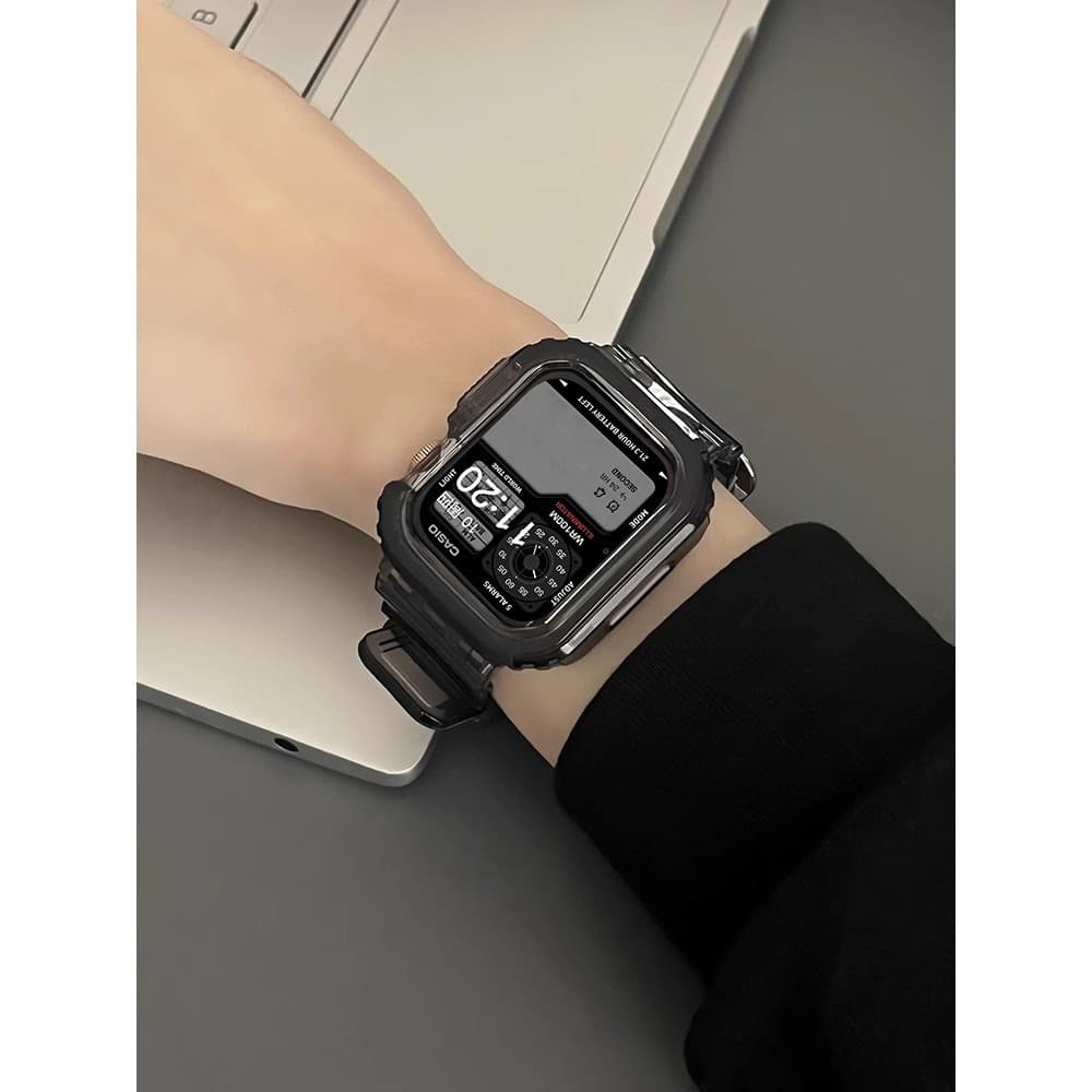 Clear Band + เคสสําหรับ Huawei Watch Fit 5 Fit 4 อุปกรณ์เสริมสายรัดโปร่งใสนุ่มเปลี่ยนสายนาฬิกาสําหรับ Huawei Watch fit3 Band รูปที่ 4