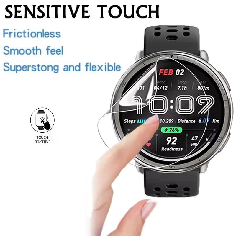 1-3 ชิ้นป้องกันฟิล์ม Hydrogel สําหรับ For Amazfit Active 2 ฝาครอบ Soft TPU ป้องกันหน้าจอสําหรับ For Amazfit Active 2 สมาร์ทนาฬิกา Accessorie ไม่ใช่แก้ว รูปที่ 3