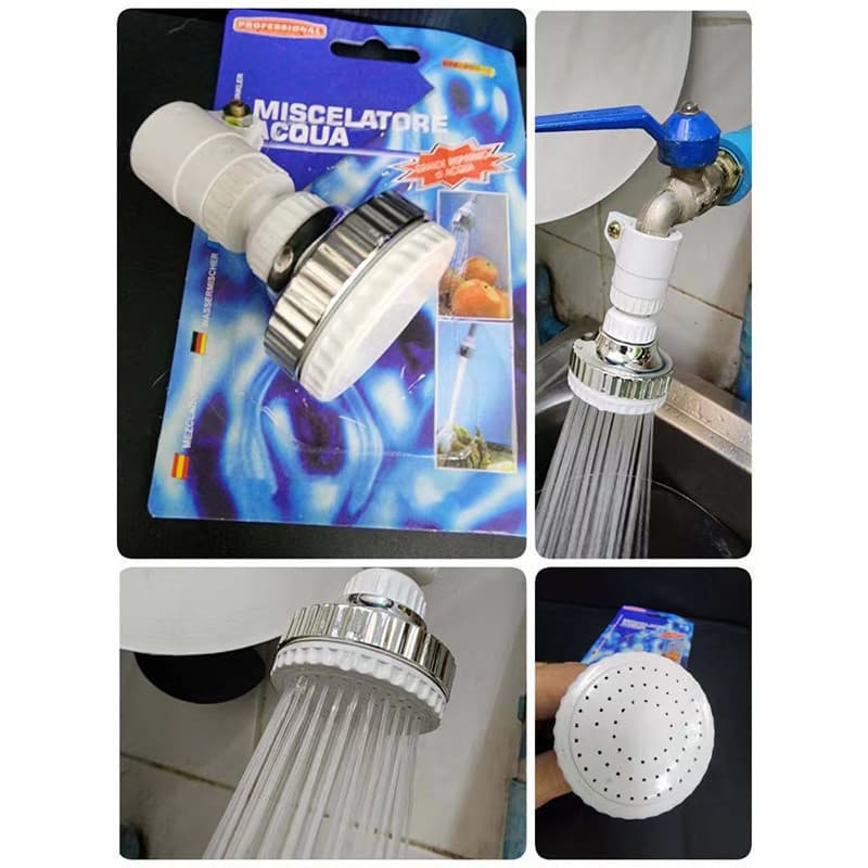 CF HOME หัวก๊อกเพิ่มแรงดันน้ำหมุนได้ 360 องศา Turbo Head Faucet Water ต่อกับหัวก๊อกซิงค์ ประหยัดน้ำ รูปที่ 2
