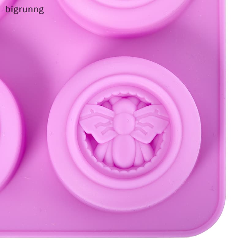 Bigrunng ซิลิโคน 6 Cavities สบู่ Mould Bee Shape Fondant แม่พิมพ์เค้กเบเกอรี่อุปกรณ์เสริม SG รูปที่ 2