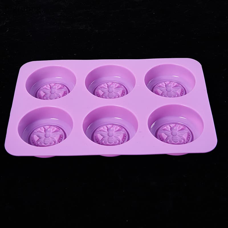 Bigrunng ซิลิโคน 6 Cavities สบู่ Mould Bee Shape Fondant แม่พิมพ์เค้กเบเกอรี่อุปกรณ์เสริม SG รูปที่ 7