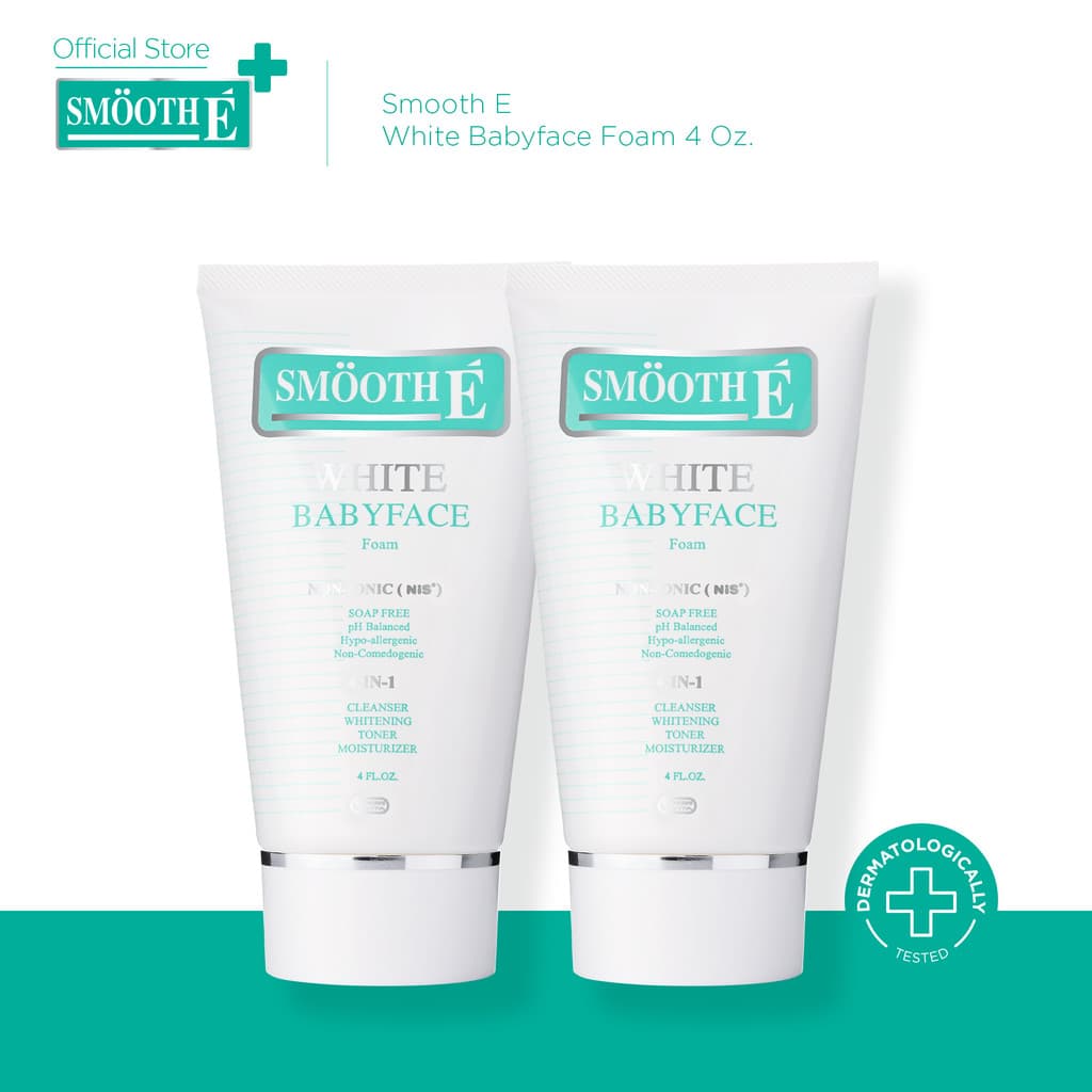 Smooth E White Babyface Foam 4 Oz. สมูทอี ไวท์ เบบี้เฟส โฟม pH5 Vit C&E ผิวกระจ่างใส สำหรับผิวหมอง รูปที่ 1