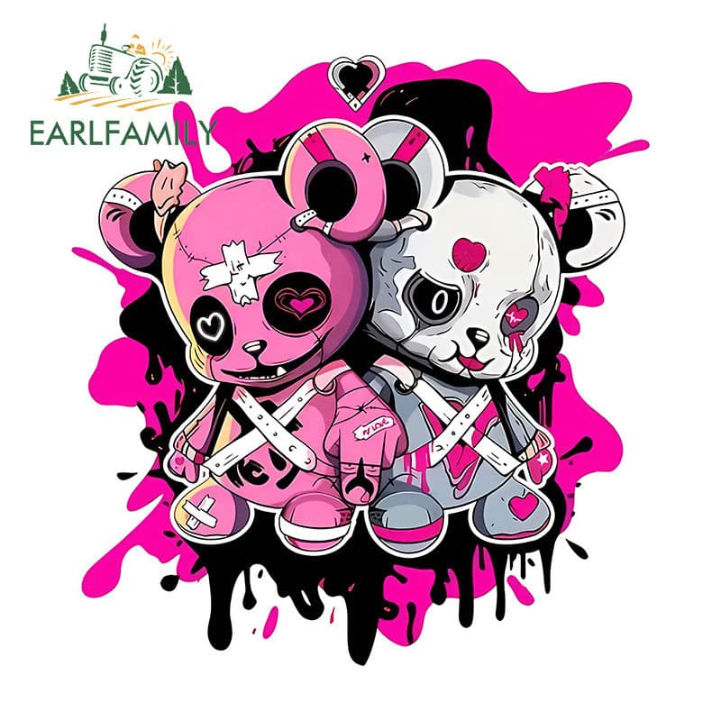 Earlfamily 13 ซม.Burryrickรถสติกเกอร์Creative Scratch-Proofรถเข็นCampervan WindowsไวนิลDecals Fashinableกันน้ําการ์ตูนรถสินค้า รูปที่ 1
