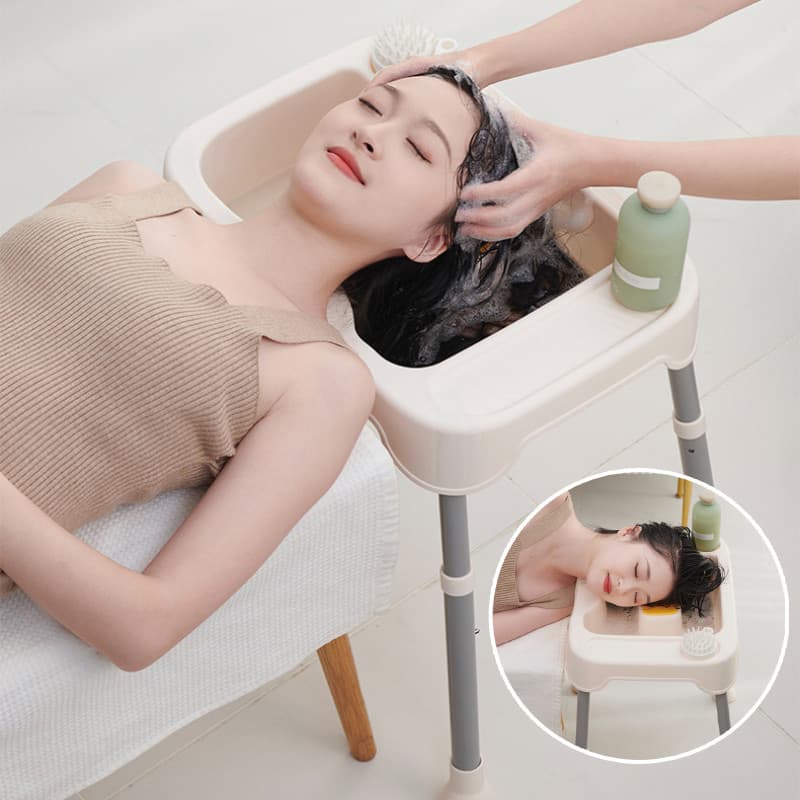 นอนไว้สบาย ถาดซักผม อ่างสระผมผู้ป่วย สำหรับผู้สูงอายุ สำหรับสระผม พร้อมท่อระบายน้ำ รูปที่ 5