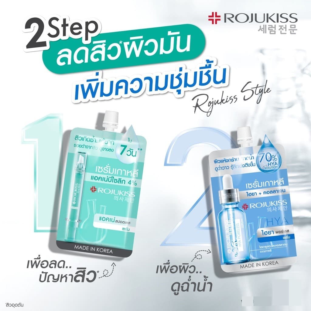 โรจูคิส พอร์เลส เซรั่ม 6ml Rojukiss Poreless Serum 6ml/8ml รูปที่ 4