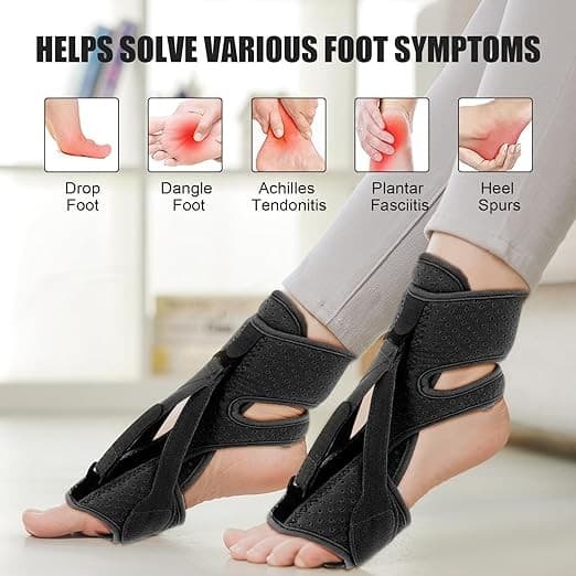 Sriei 1PCS Plantar Fasciitis Night Splint อัพเกรด Plantar Fasciitis Brace Dual ที่มีประสิทธิภาพ Plantar Fasciitis บรรเทา Achilles Tendonitis เท้า Drop ส้นปวด รูปที่ 6