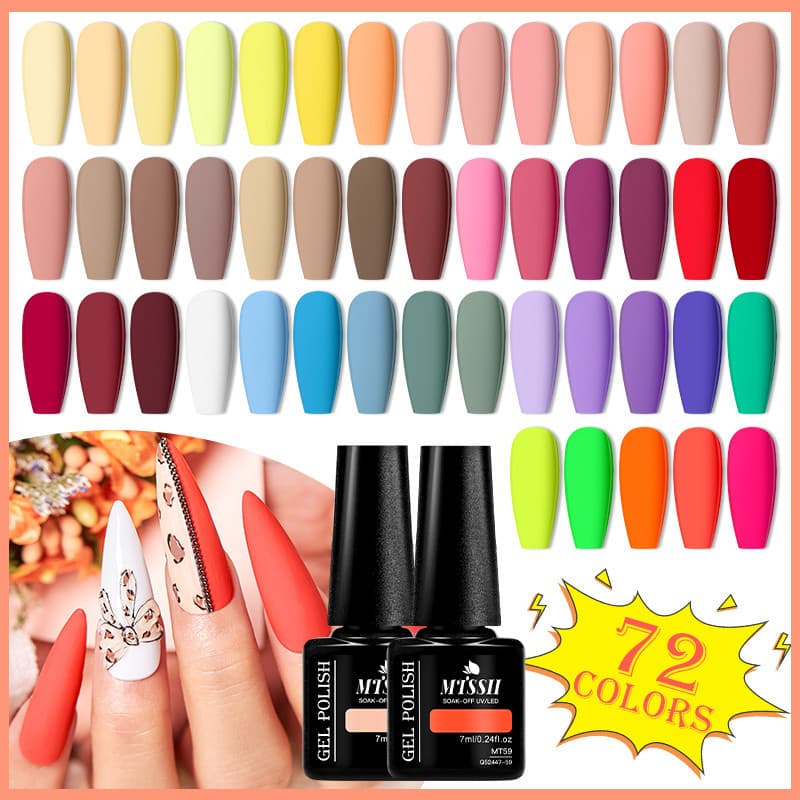 MTSSII สีเจลโปแลนด ์ กึ ่ งถาวร UV เคลือบเงาเล ็ บ Soak Off เจลเล ็ บกาวติดทนนาน 7ml รูปที่ 4
